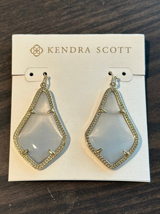 Kendra Scott Jewelry - Kendra Scott Gold-Tone Earrings with White/Translucent Stones